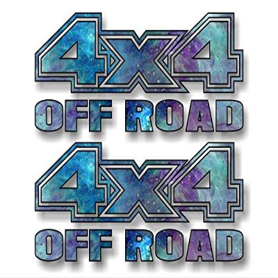 2-4x4 Offroad 'Odyssey Print' 13" Decals Off Road Vehicle Truck Box Stickers (2 Decal Set - Odyssey)