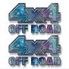 2-4x4 Offroad 'Odyssey Print' 13" Decals Off Road Vehicle Truck Box Stickers (2 Decal Set - Odyssey) view 1