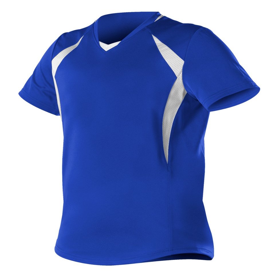 Alleson Athletic Girls Plaited Knit Fast Pitch/Softball Jersey Royal/White