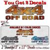 2-4x4 Offroad 'Vintage Print' Design13 Decals Truck Box Vinyl Stickers (2 Decal Set - Vintage) view 2
