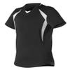 Alleson Ahtletic Girls Plaited Knit Fast pitch Softball Jersey, Black/White, Medium view 1