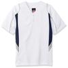 Alleson Athletic Boys Youth Baseball Jersey, White/Navy/Grey, Large view 1