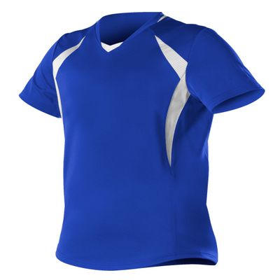 Alleson Athletic Women's Plaited Knit Fast Pitch Softball Jersey, Royal/White, X-Large