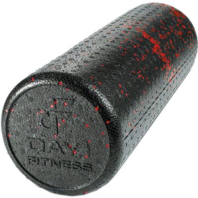 Day 1 Fitness High Density Muscle Foam Rollers - Sports Massage Rollers for Stretching, Physical Therapy, Deep Tissue, Myofascial Release - Ideal for Exercise and Pain Relief - Speckled Red, 18
