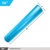 Day 1 Fitness High Density Muscle Foam Rollers - Sports Massage Rollers for Stretching, Physical Therapy, Deep Tissue, Myofascial Release - Ideal for Exercise and Pain Relief  Solid Blue, 24 view 3