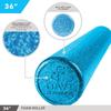 Day 1 Fitness High Density Muscle Foam Rollers - Sports Massage Rollers for Stretching, Physical Therapy, Deep Tissue, Myofascial Release - Ideal for Exercise and Pain Relief  Solid Blue, 24 view 4
