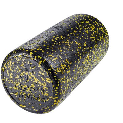 Day 1 Fitness High Density Muscle Foam Rollers - Sports Massage Rollers for Stretching, Physical Therapy, Deep Tissue, Myofascial Release - Ideal for Exercise and Pain Relief - Speckled Yellow, 12