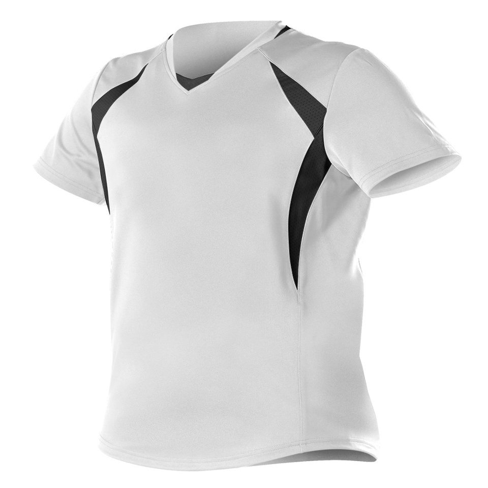 Alleson Athletic Girls Plaited Knit Fast Pitch Softball Jersey, White/Black, Small