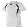 Alleson Athletic Girls Plaited Knit Fast Pitch Softball Jersey, White/Black, Small view 1