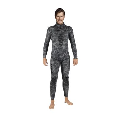 MARES Men's 422040 Explorer Camo Black 30 Neoprene Freediving Spearfishing Wetsuit Jacket | Non-Slip Chest Pad | Water Sports, X-Large