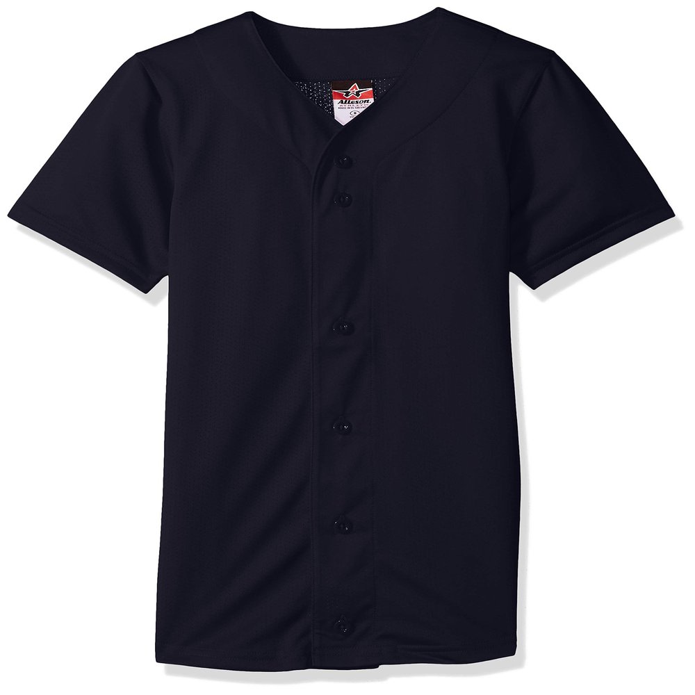 Alleson Athletic Men's Baseball Jersey, Navy, X-Large