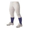 Alleson Athletic Girls Fast pitch Softball Pants with Belt Loops, White/Royal, Large