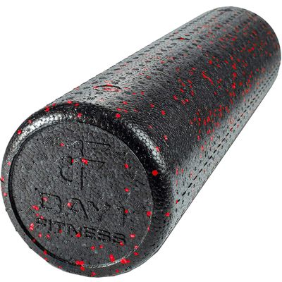 Day 1 Fitness High Density Muscle Foam Rollers - Sports Massage Rollers for Stretching, Physical Therapy, Deep Tissue, Myofascial Release - Ideal for Exercise and Pain Relief - Speckled Red, 24