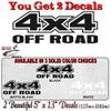2-4x4 Offroad 'Matte Black' Vinyl 13" Decals Truck Box Stickers (2 Decal Set - Matte Black) view 2