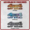 2-4x4 Offroad 'Matte Black' Vinyl 13" Decals Truck Box Stickers (2 Decal Set - Matte Black) view 3