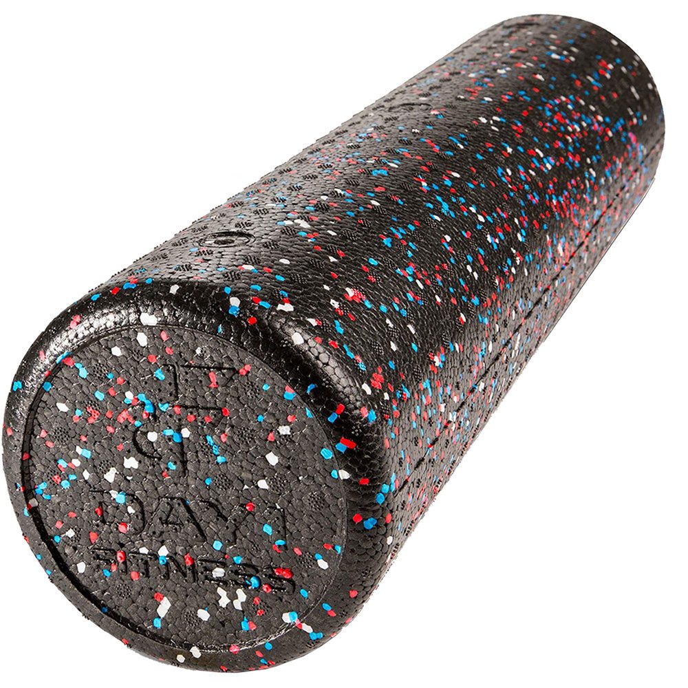 Day 1 Fitness High Density Muscle Foam Rollers - Sports Massage Rollers for Stretching, Physical Therapy, Deep Tissue, Myofascial Release - Ideal for Exercise and Pain Relief USA Speckled, 24