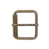 1 1/2" Nickel Plated Single Prong Simple Roller Buckle, Antique Brass view 1