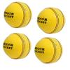 CW Indoor Cricket Ball Club Match Tournament Play Balls Set of 4 Yellow Cricket Ball Indoor Cricket Leather Ball Yellow 2 Piece Hand Stitch Senior Ball Weight 120gram Approx view 1