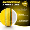 CW Indoor Cricket Ball Club Match Tournament Play Balls Set of 4 Yellow Cricket Ball Indoor Cricket Leather Ball Yellow 2 Piece Hand Stitch Senior Ball Weight 120gram Approx view 3