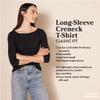 Amazon Essentials Women's Regular-Fit Long-Sleeve Crewneck T-Shirt (Available in Plus Size), Oatmeal Heather, X-Small view 2