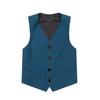Fankeshi Boy's 4 Button Formal Suit Vest Teal 4 view 1
