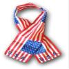 AWS USA American Country Lightweight Flag Printed Triple Knit Polyester Style Scarf 8"x60" (Imported) view 1