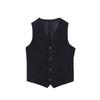 Fankeshi Boy's 4 Button Formal Suit Vest Black 3T view 1