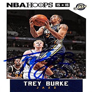 Sports Memorabilia Trey Burke Autographed Basketball Card (Utah Jazz) 2015 Panini Hoops #150 - Unsigned Basketball Cards