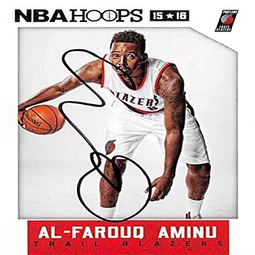 Sports Memorabilia Al-Farouq Aminu Autographed Basketball Card (Portland Trail Blazers) 2015 Panini Hoops #25 - Unsigned Basketball Cards