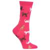 HOTSOX Women's Cats Crew Socks 1 Pair Pack, Hot Pink, Women's Shoe Size: 4-10 view 1