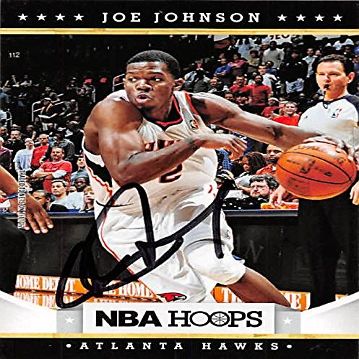 Sports Memorabilia Joe Johnson Autographed Basketball Card (Atlanta Hawks) 2012 Panini Hoops #150 - Unsigned Basketball Cards