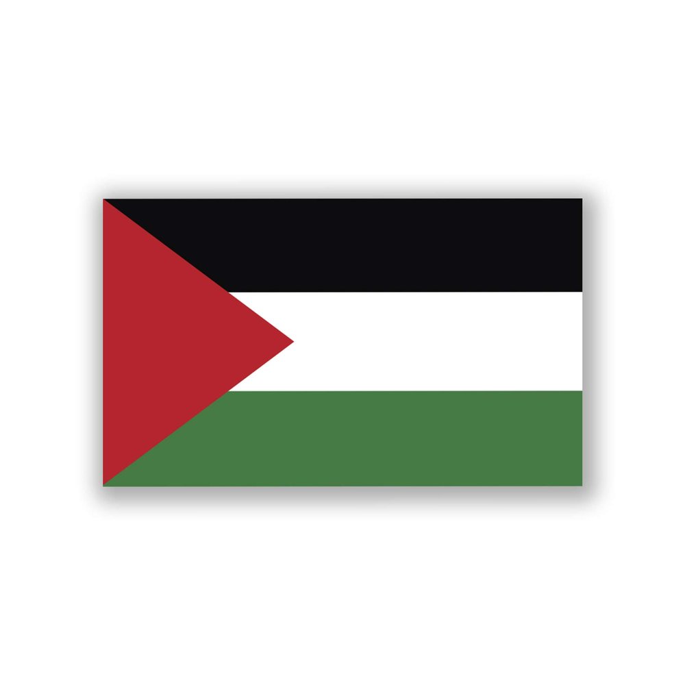 2-Pack Palestine Flag Decal Sticker | 5-Inches by 3-Inches | Premium Quality Vinyl | PD505