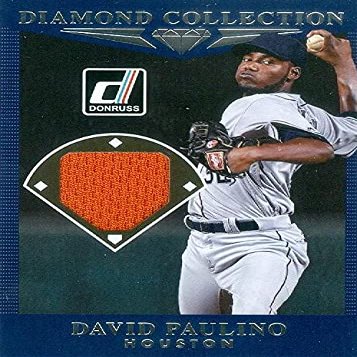 Autograph Warehouse 345115 David Paulino Player Worn Jersey Patch Baseball Card - Houston Astros 2017 Panini Diamond Collection No. DCDP