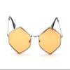 V.W.E. Metal Frame Slim Temple Color Lens Hexagon Sunglasses Rock and Roll (Orange) view 2