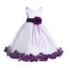 ekidsbridal Rose Petals White Flower Girl Dresses Pageant Dress Baptism Dress 007ss 10 view 1