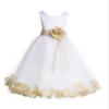 ekidsbridal Rose Petals White Flower Girl Dresses Pageant Dress Baptism Dress 007ss 6 view 1