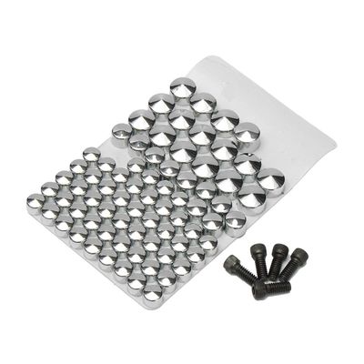 CoCocina 75Pcs Chrome Bolt Topper Caps Cover Nut Kit for Harley Davidson FLT-FLH