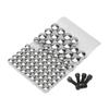 CoCocina 75Pcs Chrome Bolt Topper Caps Cover Nut Kit for Harley Davidson FLT-FLH view 1