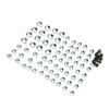 CoCocina 75Pcs Chrome Bolt Topper Caps Cover Nut Kit for Harley Davidson FLT-FLH view 2