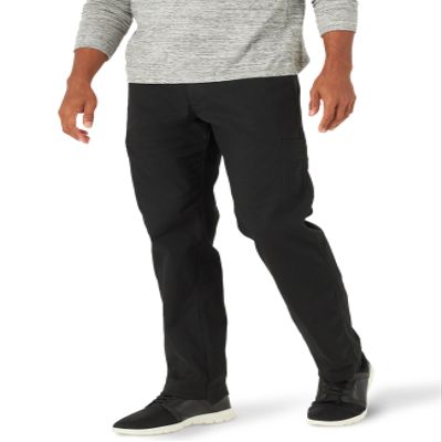 Lee Men's Extreme Motion Canvas Cargo Pant Black 34W x 34L