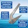 MarineNow Hot-Dipped Galvanized Delta Style Boat Anchor | High Holding Power | Self-Righting Plow Design | Corrosion Resistant | 5 kg to 50 kg (11 lb to 110 lb) view 2