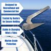 MarineNow Hot-Dipped Galvanized Delta Style Boat Anchor | High Holding Power | Self-Righting Plow Design | Corrosion Resistant | 5 kg to 50 kg (11 lb to 110 lb) view 3