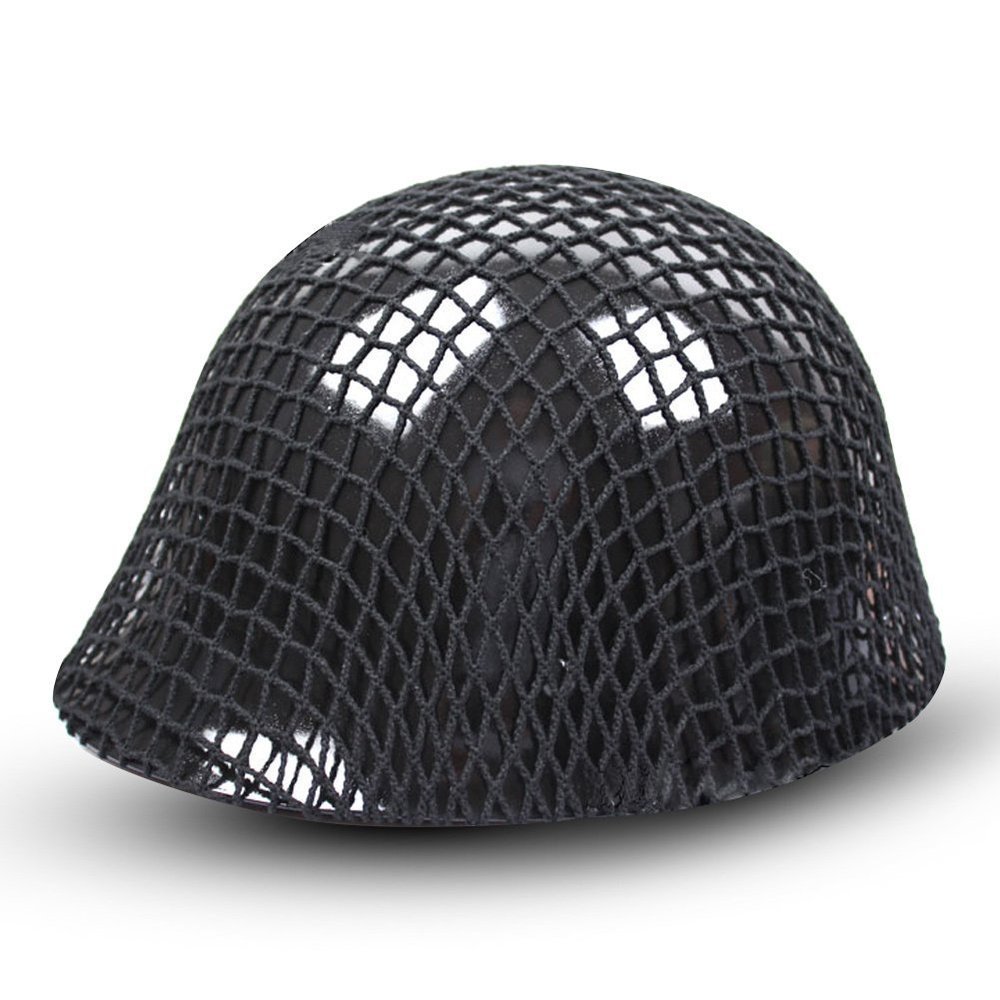 Tactical Helmet Net Cover Nylon Camo Netting for M1 M35 M88 MK1 MK2 GK80 Military Airsoft Paintball Helmet-Black Green