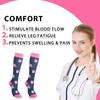 fenglaoda Compression Socks Women Men 6 Pairs, Knee High Best Support Circulation Socks for Running, Travel, Flight, Nurse view 2