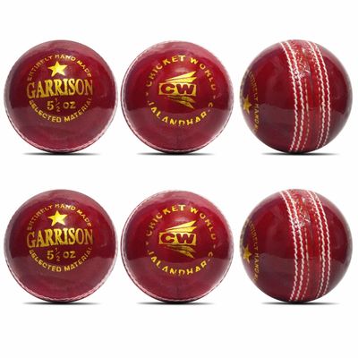 CW Garrison Leather Cricket Bat for Match Club Coaching Sports 4PC Ball Pack of 2