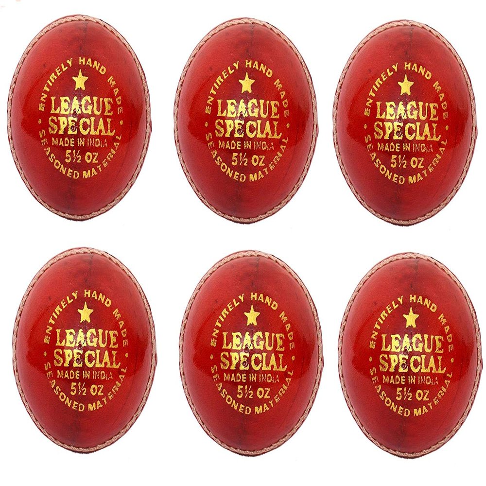 CW League Special Cricket Ball Pack of 12 Match Quality Cricket Ball Red Leather Ball 4 Piece Red Leather Cricket Ball