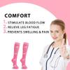 fenglaoda Compression Socks Women Men 6 Pairs, Knee High Best Support Circulation Socks for Running, Travel, Flight, Nurse view 3