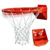 Katop Breakaway Basketball Rim, Heavy Duty Single Spring Basketball Rim Replacement with Nylon Net Indoor and Outdoor, Standard Goal Reinforced Mounting Bracket Fit Most Size Backboards view 1