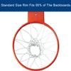 Katop Breakaway Basketball Rim, Heavy Duty Single Spring Basketball Rim Replacement with Nylon Net Indoor and Outdoor, Standard Goal Reinforced Mounting Bracket Fit Most Size Backboards view 4