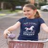Tstars Just A Girl Who Loves Horses Shirt for Kids Horseback Riding Apparel Equestrian Gift for Girls 4T Navy view 4